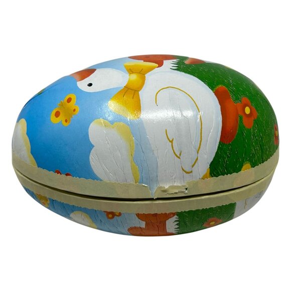 Set Of 4 Vintage Paper Mache Nesting Easter Eggs Farm Germany Mother Goose - Picture 16 of 16